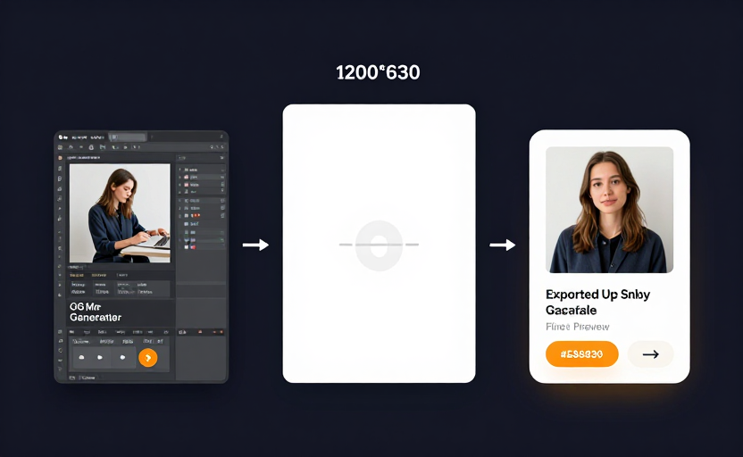OG image generator workflow: design, live preview, and social share